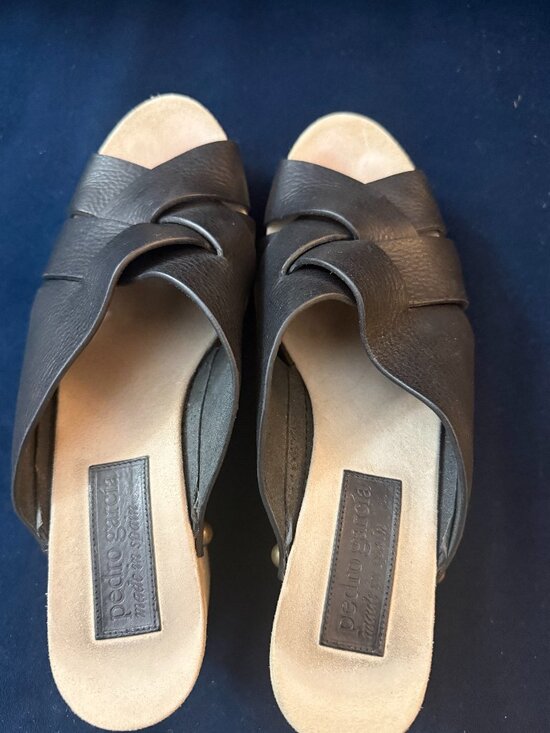 Pedro Garcia Shoes - Pedro Garcia Black Leather Women’s Mules